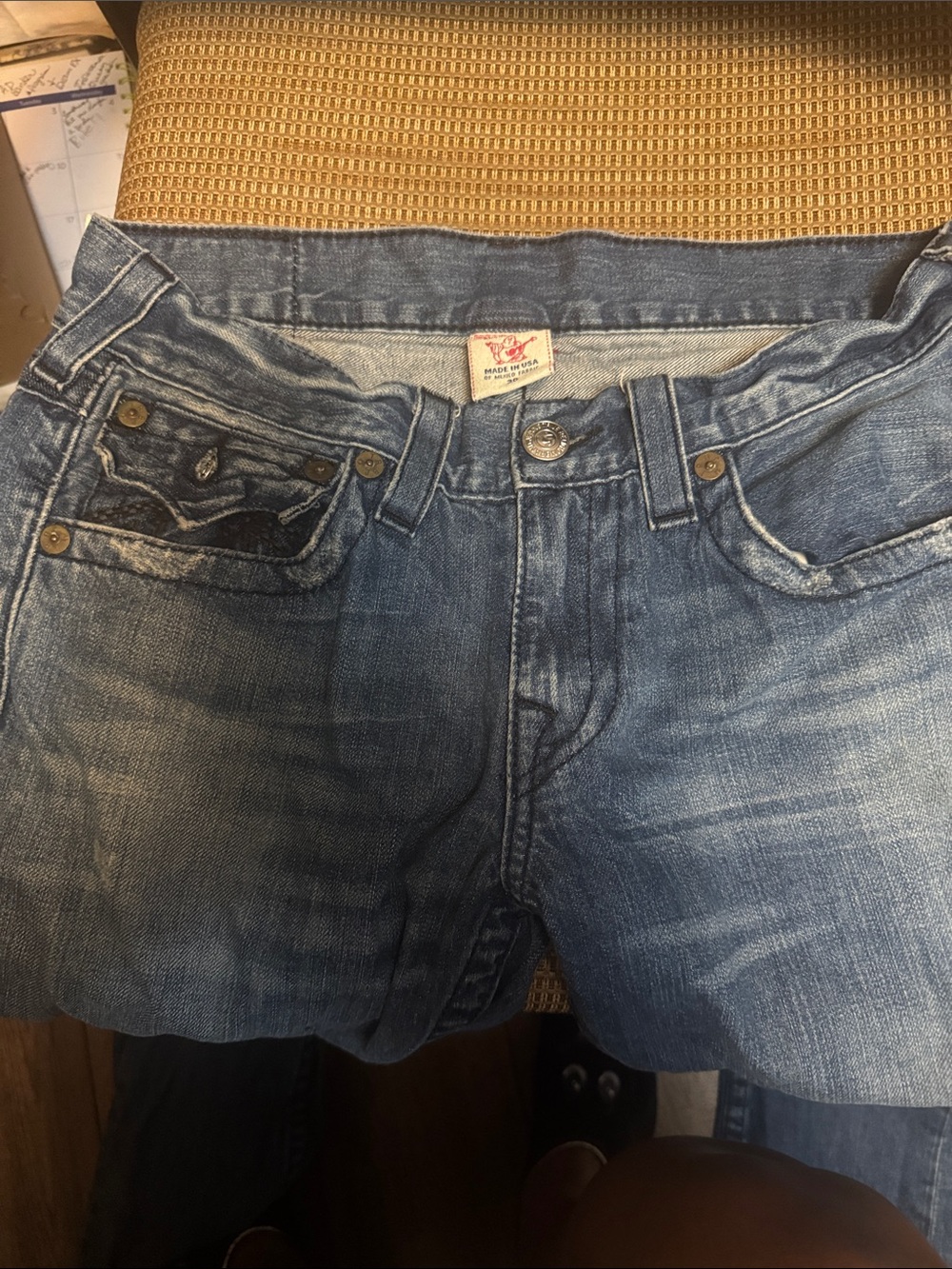 True Religion Distressed Light Blue Men's Jeans